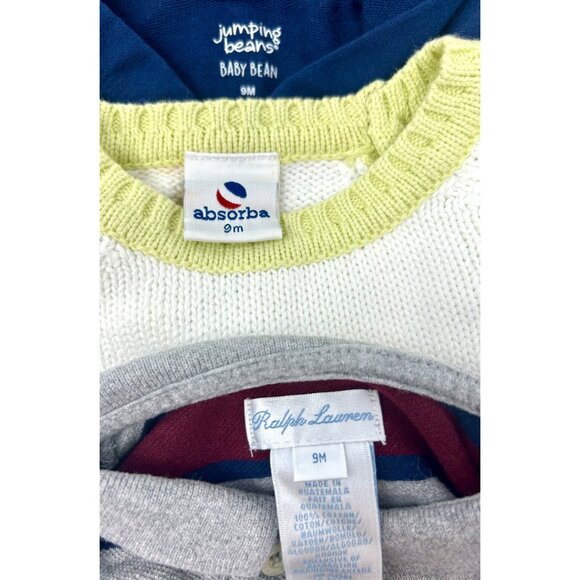 Ralph Lauren Romper, Jumping Beans Sweatshirt, Absorba Sweater - Size 9M - Picture 12 of 13